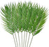 8 Pack Artificial Palm Leaves Faux Plants Palm Leaf Greenery Tropical Palm Tree Leaves for Palm Wedding Arrangement Jungle Party Decorations