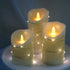 Kelon Flameless LED Pillar Candles, String Lights Embedded Flickering Candles with Remote&Timer, Real Wax Electronic Candle for Valentine's Day, Bedroom, Table Centerpiece Ornaments