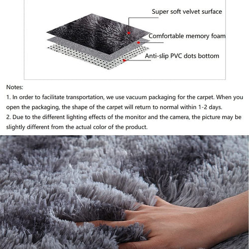 wxnzsl Fluffy Area Rugs for Bedroom, 3x5 feet Fuzzy Faux Fur Rug Living Room Carpets,Soft Furry Rugs for Kids /Baby/Girls Room and Nursery - Dark Gray