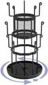 360 Rotating Coffee Mug Holder, Auledio 3 Tier Mug Tree Stand for Counter, Metal Tea Cup Rack Holder Tabletop Mug Display Rack, Holds 15 Mugs, Black
