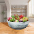 G EPGardening 8in Marble Pattern Large Round Succulent Planter Pot Modern Flower Pot Indoor and Outdoor Planter with Marble Tray