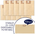 KEEPOW Disposable Filter Bag Compatible with Stanley 4-5 Gallon Wet/Dry Vacuums, Part# 25-1230 (10 Pack)