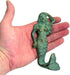 Rustic White, Brown and Teal Cast Iron Mermaid Wall Hooks, Set of 3, 5 3/4 Inch