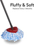 4 Pack Spin Mop Head Refill Microfiber Mop Refills for Triangle Mop-Head, Easy Cleaning Mop Head Replacement (Blue)