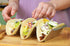 Taco Holders Stainless Steel Set of 4, Oven&Grill&Dishwasher Safe, Taco Accessories for Taco Tuesday Party, Easy-To-Hold Handle, Smooth Edge for Safe Use