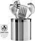 Oggi Steel Holder Utensil Crock, Jumbo, Stainless Steel - 7"