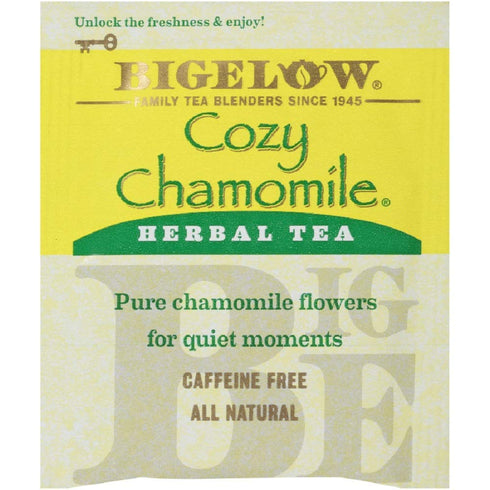 Bigelow Cozy Chamomile Herbal Tea, 100 Count Box Caffeine Free Herbal Tea