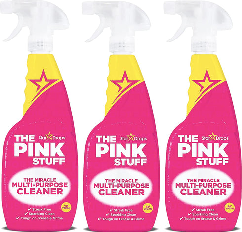 Stardrops - The Pink Stuff - The Miracle Multi-Purpose Cleaning Spray 750ml 3-Pack Bundle (3 Multi-Purpose Spray)