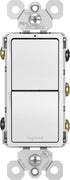 Legrand radiant 15 Amp Combination Switches, Rocker Wall Light Switch, White, 2 3-Way Switches, RCD33WCC6