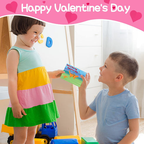 28 PCS Dinosaur Erasers Valentines Day Gifts Cards for Kids Classroom School, 3D Mini Puzzle Pencil Erasers Bulk Toys Kids Valentines Day Exchange Gift Cards for Boys Girls Valentine Party Favors