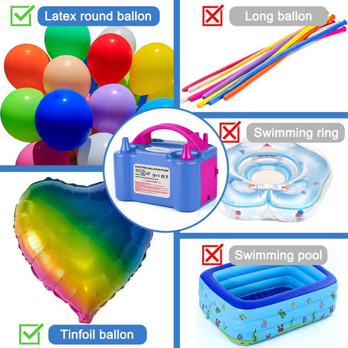 KINBON Electric Balloon Pump Air Balloon Pump Dual Nozzle Portable Balloon Inflator Blower Pump Ballon Buddy Inflator for Party Decoration Balloon Arch 110V 600W