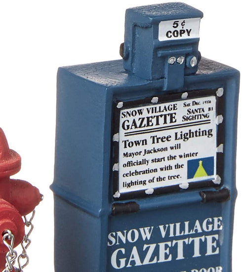 Department 56 Accessories for Villages Fire Hydrant and Newspaper Box Accessory Figurine (Set of 2)