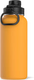Hydrapeak 32 oz Insulated Water Bottle with Chug Lid - Reusable Leak Proof Stainless Steel Water Bottles, Double Wall Vacuum Insulation | 24 Hours Cold and 12 Hours Hot (Mango)