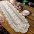 Damanni Oval Cotton Handmade Crochet Lace Table Runner Doilies Table Dresser Scarf Décor,12 Inch by 51 Inch?Beige