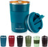 MOMSIV 12oz Travel Mug, Insulated Coffee Cup with Leakproof Lid, Travel Coffee Mug Vacuum Stainless Steel Double Walled Reusable Coffee Cup for Hot and Cold Water Coffee(Blue - 380ml)