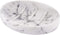 YININE Soap Dish, Marble Look Bar Soap Holder Oval Soap Sponge Tray Soap Case Box Saver for Bathroom Shower Kitchen Sink- White Marble Look