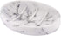 YININE Soap Dish, Marble Look Bar Soap Holder Oval Soap Sponge Tray Soap Case Box Saver for Bathroom Shower Kitchen Sink- White Marble Look