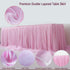 Pink Tutu Table Skirt 6ft Tutu Tablecloths for Parties Tulle Table Skirt for Rectangle Tables Skirt for Birthday Party Wedding Princess Baby Shower Tablecloth Cake Dessert Banquet Table Decorations