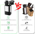 Universal Knife Block without Knives and Utensil Holder for Countertop, Matoyo 2-in-1 Stainless Steel Kitchen Knife Holder for Kitchen Counter, Fingerprint Resistant (Knife/Utensil Holder Silver)
