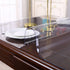 Square Tablecloth Protector 24 x 24 Inch Clear Desk Cover Protector 1.5 mm Thick Plastic Table Pad Mat Wooden Table Protector Desk Protector for End Table Night Stand Tea Table Kids and Student Desk