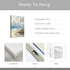 ARTISTIC PATH Abstract Wall Art Coastal Pictures: Blue Ocean Sand Seascape Painting Print on Canvas for Bedrooms (12" W x 16" H, Multi-Sized)