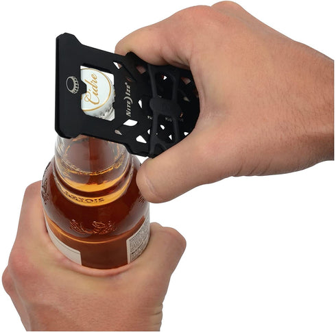 Nite Ize FMTR-01-R7 Financial Tool RFID Blocking Wallet, Stainless Steel 10-in-1 Dual-Plated Multi Tool Wallet With RFID Blocking Protection, Black