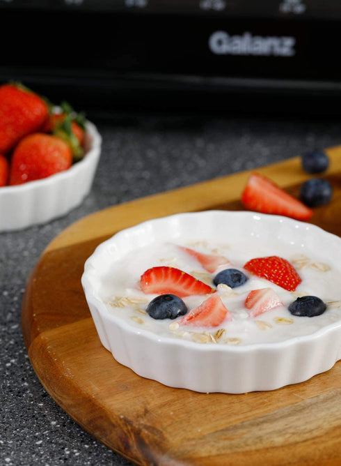 Sweese 509.001 Porcelain Round Ramekins for Baking, 6 Ounce Creme Brulee Dish, Set of 6, White