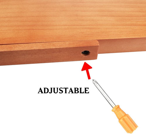 AlierKin Tabletop Vanity Makeup Mirror, Rectangle, Pine Wood