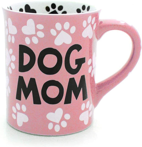 Our Name is Mud Dog Mom Stoneware Mug, Pink