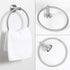 HouseAid Towel Ring and Toilet Paper Holder Set 2 Pieces Bathroom Hardware Stainless Steel Bathroom Hand Towel Holder Circle Towel Hanger Wall Mounted Brushed Nickel