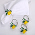 Lemon Napkin Rings Set of 4, Delicate Crafts Alloy Fruit Napkin Holder Rings Fall Table Decorations for Thanksgiving, Christmas, Wedding Banquet, Birthday, Holiday Daily Dinner, Party Decor?Lemon?