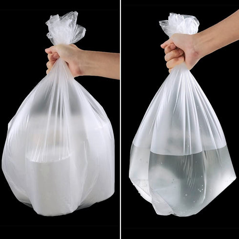 Idomy 8 Gallon Clear Kitchen Trash Bags, 100 Counts