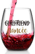 Modwnfy Boyfriend and Girlfriend Wine Glasses, Set of 2 Fiancee Stemless Wine Glasses 15Oz Engagement Gifts for Couples Fiancee Fiance Her