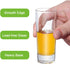 Shot Glasses 2 OZ, Set of 18, TAOUNOA Heavy Base Shot Glass Set