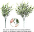 HATOKU 10pcs Artificial Greenery Stems Outdoor Plants, Artificial Plastic Eucalyptus Stems, Fake Greenery for Farmhouse Home Wedding Porch Garden Yard Decor