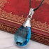 SAO Sword Art Online Yui's Heart Pendant Necklace for Asuna Yuuki cosplay - Black / Blue Crystal