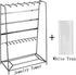 MORIGEM Jewelry Organizer, 5 Tier Jewelry Stand, Decorative Jewelry Holder Display with White Tray for Necklaces, Bracelets, Earrings & Rings, Dark Gray