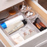 Kootek Desk Drawer Organizer Trays with 3-Size Drawer Dividers 6 Organizers Bins Customize Layout Storage Box for Bedroom Dresser Bathroom Kitchen Office (Clear)