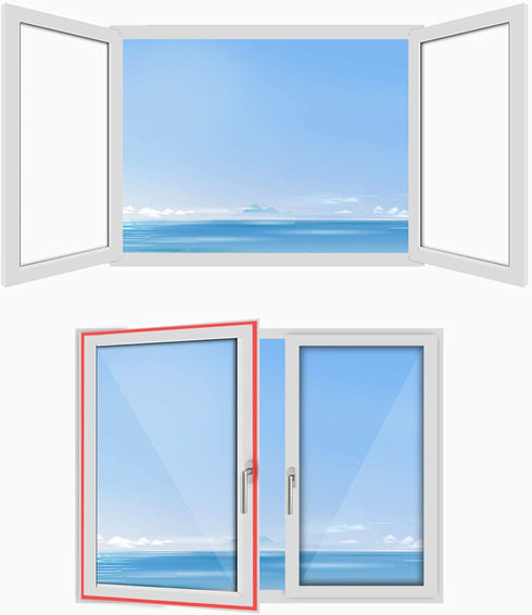 HOOMEE 400CM (157")Universal Window Seal for Portable Air Conditioner And Tumble Dryer Works with Every Mobile Air-Conditioning, Easy to Install - Air Exchange Guards With Zip and Adhesive Fastener