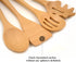Bamber 4 Pieces Wooden Spoons for Cooking Wood Kitchen Utensil Set