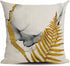 CARROLL Set of 4 Gold Leaf Black Ink Marble Pattern Home Decoration Pillow Cover Modern Square Sofa Cushion Cover 18x18 Inch