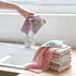 kimteny 12 Pack Kitchen Cloth Dish Towels, Premium Dishcloths, Super Absorbent Coral Velvet Dishtowels, Nonstick Oil Washable Fast Drying (Purple-Grey)
