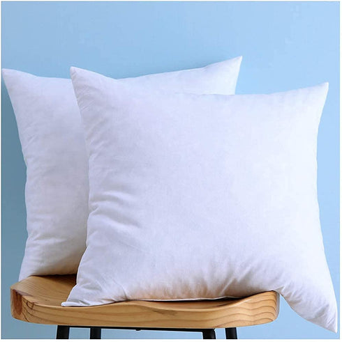 Set of 2, Cotton Fabric Two Pillow Inserts, Feather and Down Throw Pillow Inserts, Decorative Pillows Inserts, Have Many Different Sizes, Please Choose The Suitable Size Pillow Inserts, 18X18 Inches