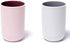 RabyLeo Cup 10.5oz, Unbreakable Reusable Drinking Cups Set of 2 Colors, Plastic Toothbrush Cup Tumbler 300ml, Dishwasher Safe (Light pink & Light gray)