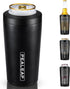 4 in 1 Insulated Slim Can Cooler for 12 OZ Cans and Beer Bottle - Keep 8 Hours Cold, Easy to Hold - Stainless Steel Can Holder, Double Walled Can Insulator for Hard Seltzer and More