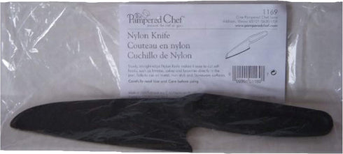 Pampered Chef Nylon Knife #1169 - Straight Edge Knife | Best for Brownies, Cakes, Bread and Bars | 5" Blade Black