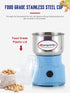 Moongiantgo Mini Spice Coffee Grinder Electric 10s Fast Grinding Multifunction Smash Machine Dry Grain Mill Grinder for Spices Seeds Rice Beans Seasonings (Blue, 110V)