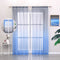 Autumn Dream Linen Ombre Sheer Curtains Voile Rod Pocket Blue and Grey Gardient Semi Sheer Curtains for Bedroom Living Room Nursery, 52by84 inch (2 Panels)