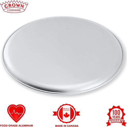 Crown Pizza Pan 16 inch, 1 Pack, Sturdy, Rust Free, Pure Aluminum, Made in Canada