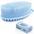 Avilana Exfoliating Silicone Body Scrubber Easy to Clean, Lathers Well, Long Lasting, And More Hygienic Than Traditional Loofah (Blue)